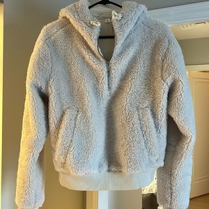 Lululemon White Sherpa Half Zip